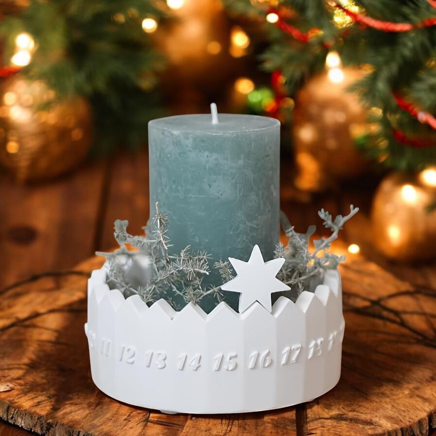 Silikonform, Gießform, Gemütlich, Adventkalender, Zahlen 1 -31, ewiger Kalender, Weihnachten,
