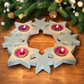Silikonform Adventskranz – 4× Teelicht-Halter