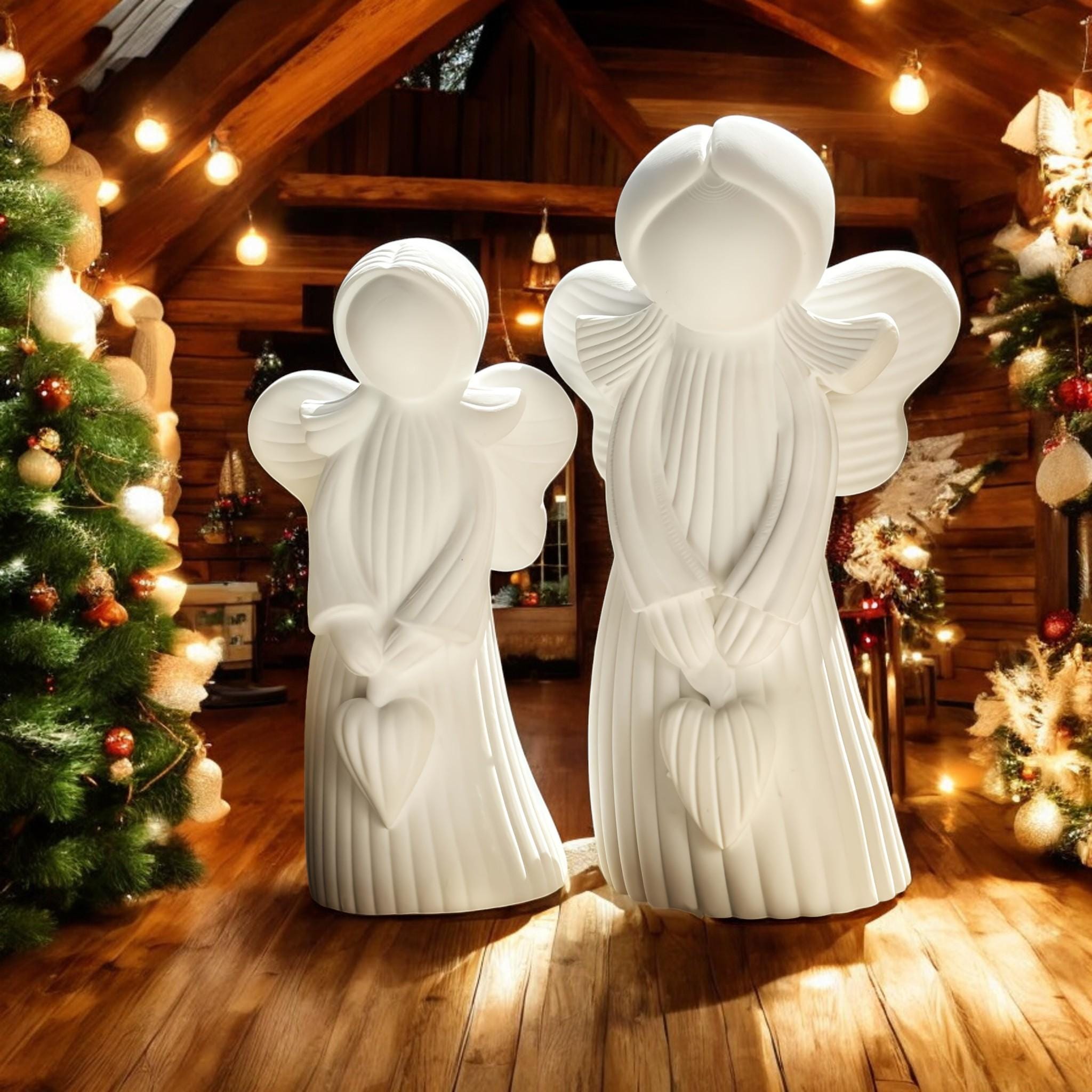 Engel Silikonform Weihnachten – 2 Engel-Formen für Gießharz, Beton, Raysin & Seife | DIY Engel Deko