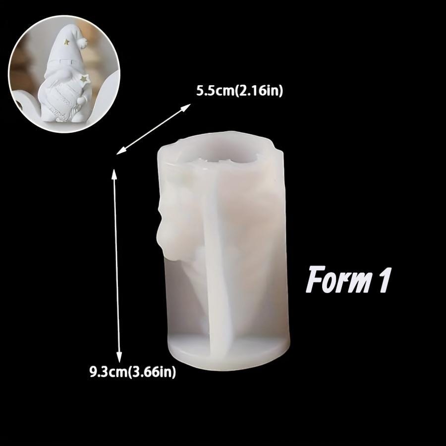 Silikon Gießform Wichtel Zwerg | Gießform Weihnachten Raysin Keraflott | Silikonform Deko Figur | DIY Basteln, Geschenkidee