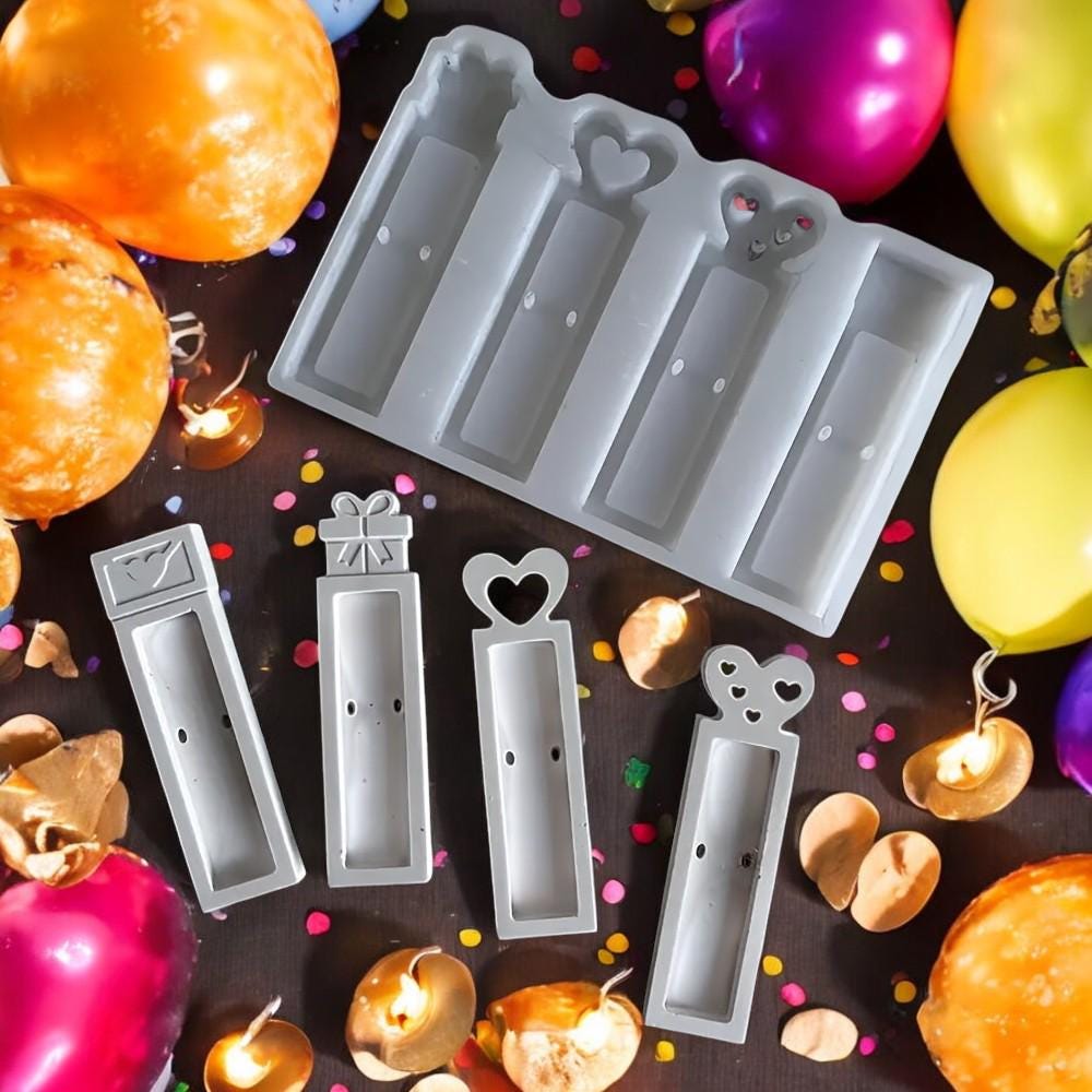 Silikonform, Silikongießform, Gießform, Giessform Silikon, 4 Schokoladehalter, Geldscheinverpackung, Geschenkverpackung