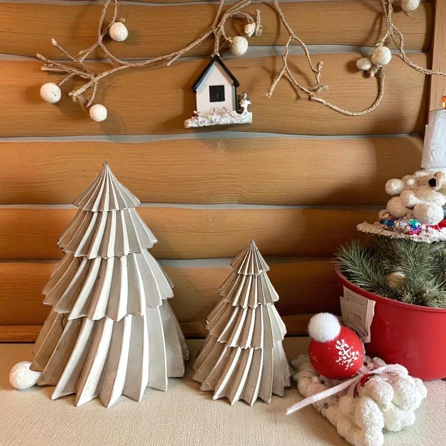 Silikonform, Weihnachtsbaum, Adventszeit, 2 Formen Set, Weihnachtsdekoration, Gießform, Gemütlich, Weihnachten