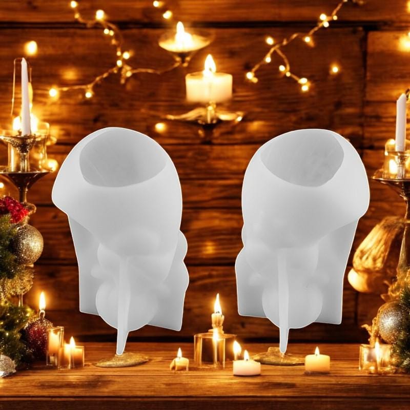 Silikonform Engel Weihnachten – 2 Gießformen (Herz + Stern) in 2 Größen | DIY Gießform | Weihnachtsdeko & Geschenkidee