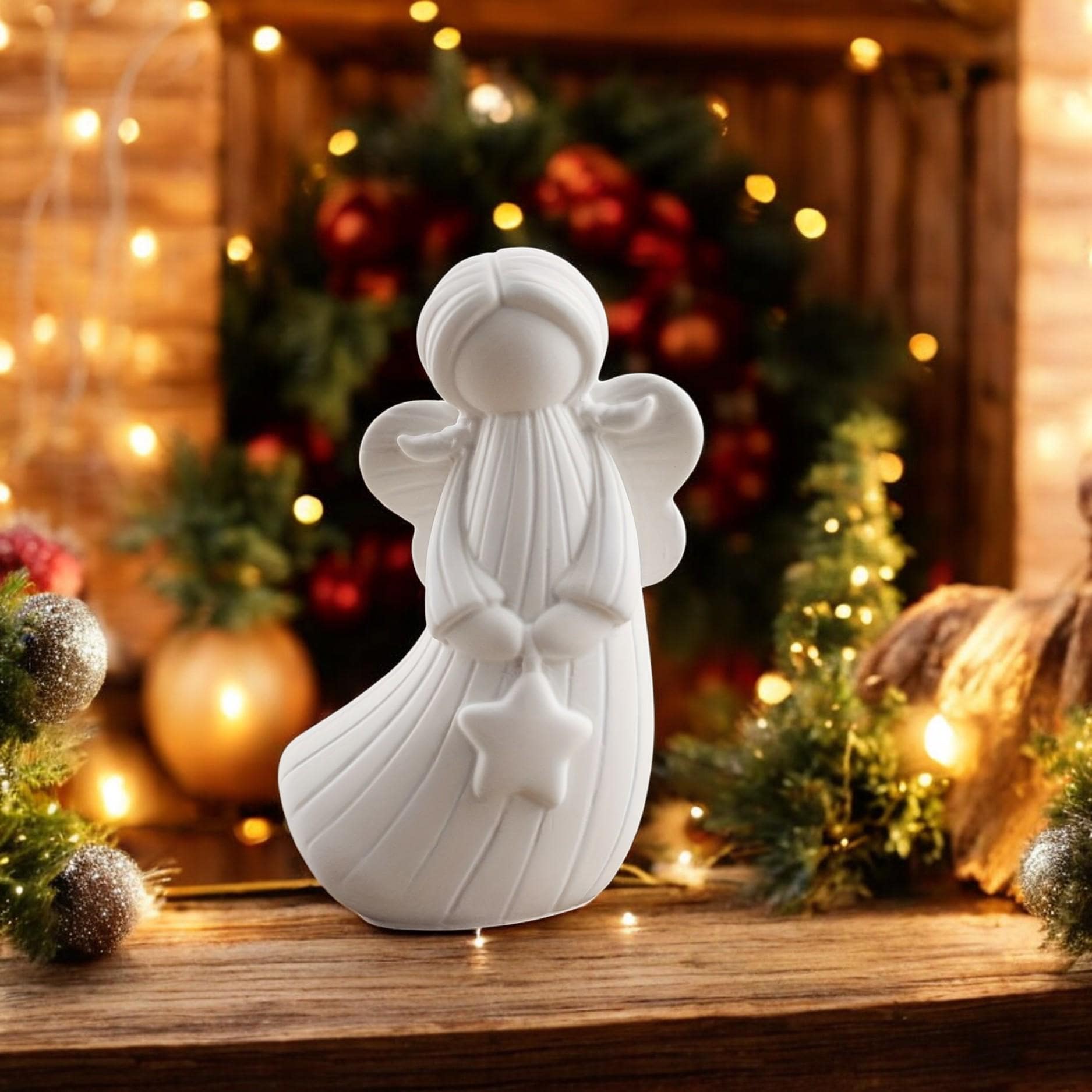 Silikonform Engel Weihnachten – 2 Gießformen (Herz + Stern) in 2 Größen | DIY Gießform | Weihnachtsdeko & Geschenkidee
