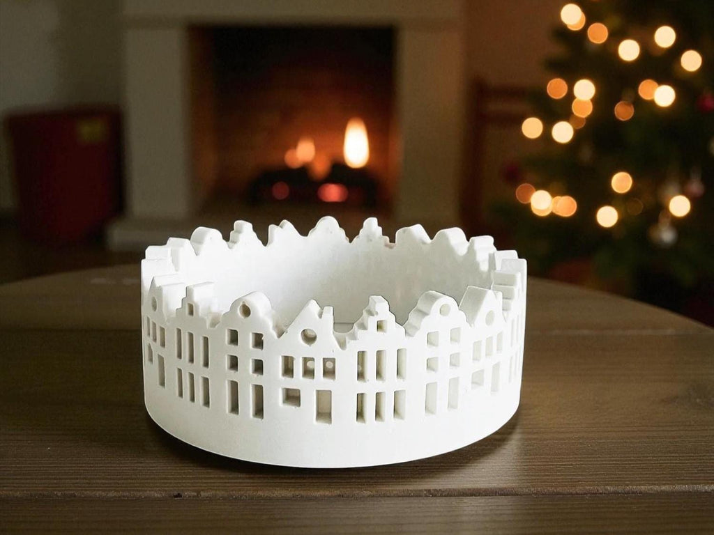 Silikon Gießform rundes Lichthaus groß 14 x 6 cm | Laternenhaus Schale Kerzenhalter für Raysin Keraflott Beton