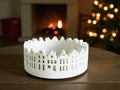 Silikon Gießform rundes Lichthaus groß 14 x 6 cm | Laternenhaus Schale Kerzenhalter für Raysin Keraflott Beton
