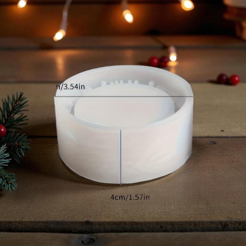 Silikon Gießform rundes Lichthaus 9x4 cm – Kerzenhalter/Schale für Raysin, Keraflott & Beton