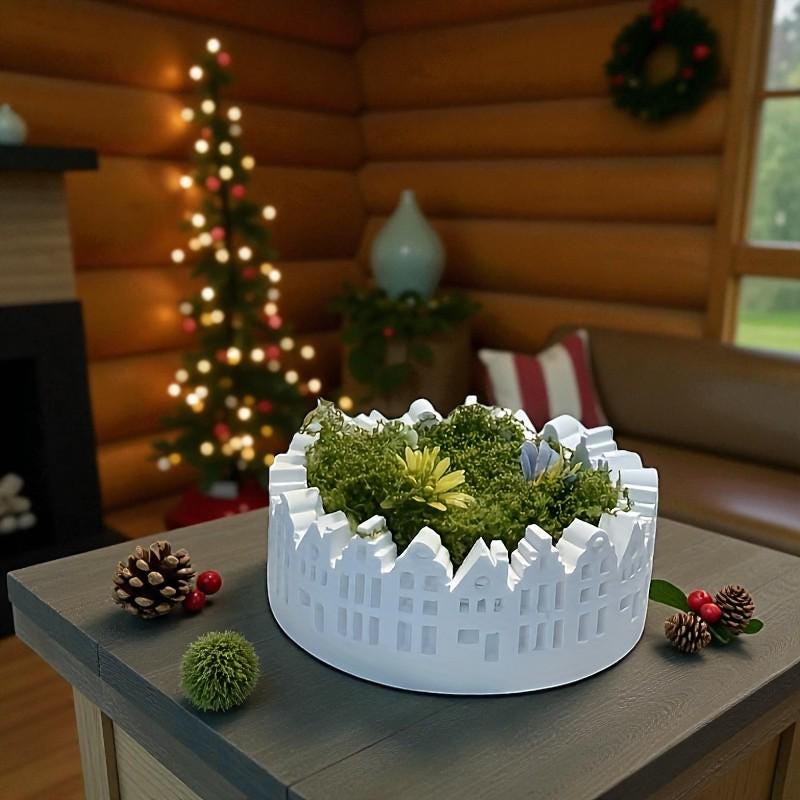 Silikon Gießform rundes Lichthaus 9x4 cm – Kerzenhalter/Schale für Raysin, Keraflott & Beton