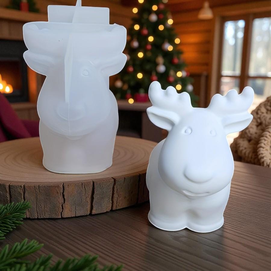 Weihnacht Elch 3 D, Weihnachten, Silikon Gießform, Silikonform, Raysin, Keraflott