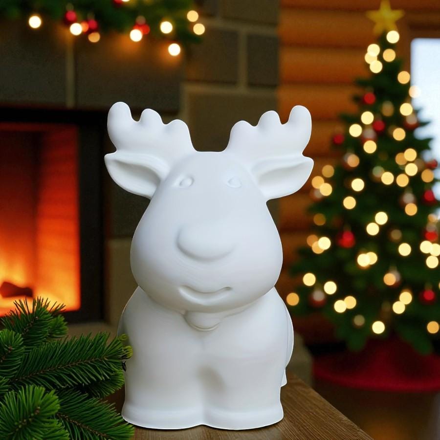 Weihnacht Elch 3 D, Weihnachten, Silikon Gießform, Silikonform, Raysin, Keraflott