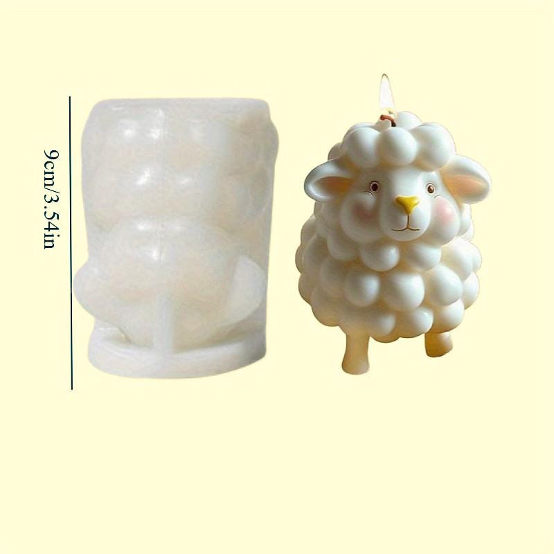 Kerzengießform "Osterlamm" aus Silikon – Blumen-Kerze selber machen | Für Sojawachs, Bienenwachs & Paraffin | Frühlings-Osterdeko