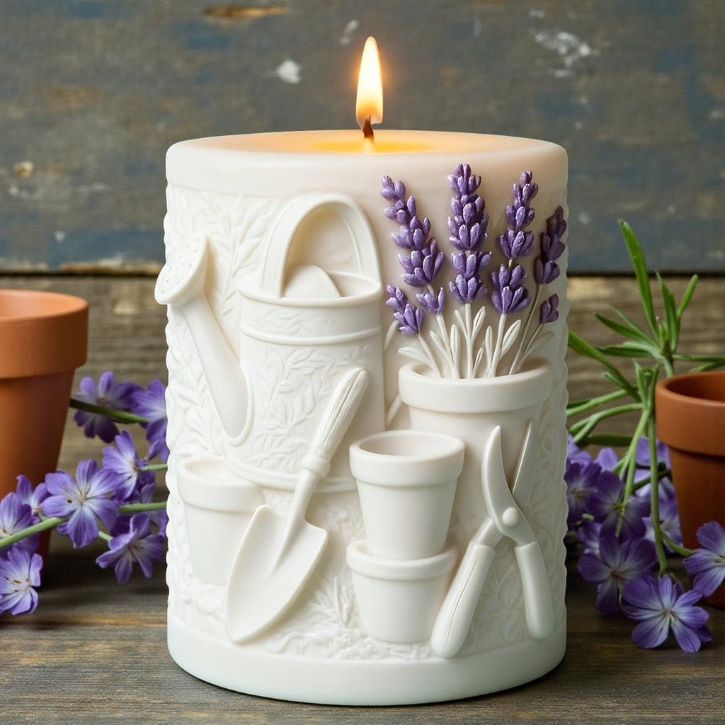 Kerzengießform Gärtnerkerze aus Silikon – Blumenkerze selber machen mit Sojawachs, Bienenwachs & Paraffin – Frühlings, Sommer, Osterdeko