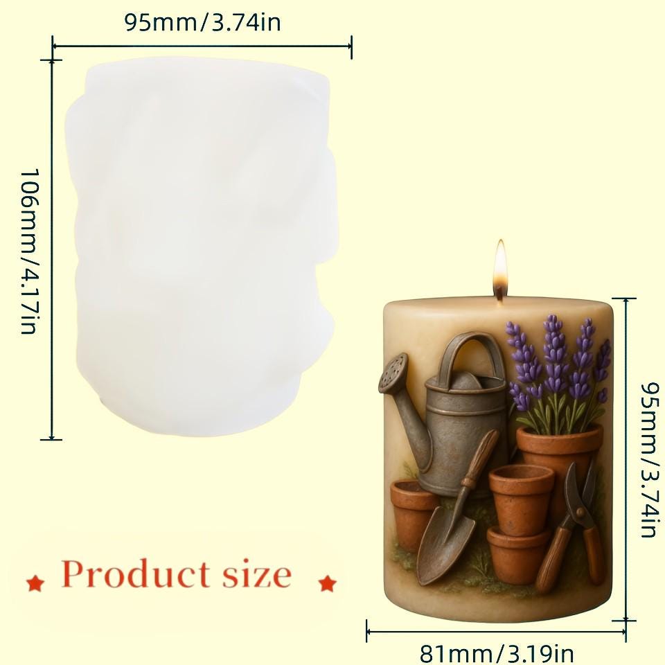 Kerzengießform Gärtnerkerze aus Silikon – Blumenkerze selber machen mit Sojawachs, Bienenwachs & Paraffin – Frühlings, Sommer, Osterdeko