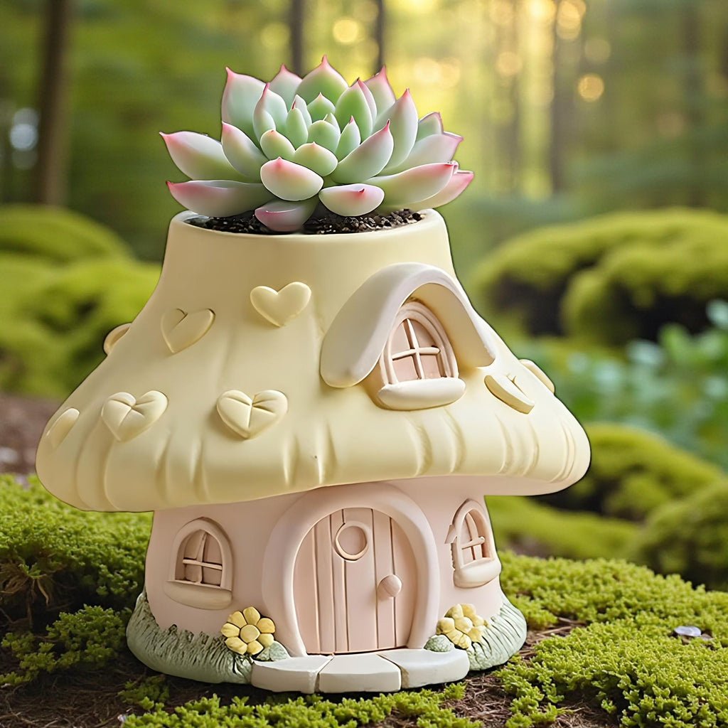 Silikon Gießform Feenhaus Pflanzgefäß – Blumentopf Form für Beton, Raysin & Keraflott, Osterdeko