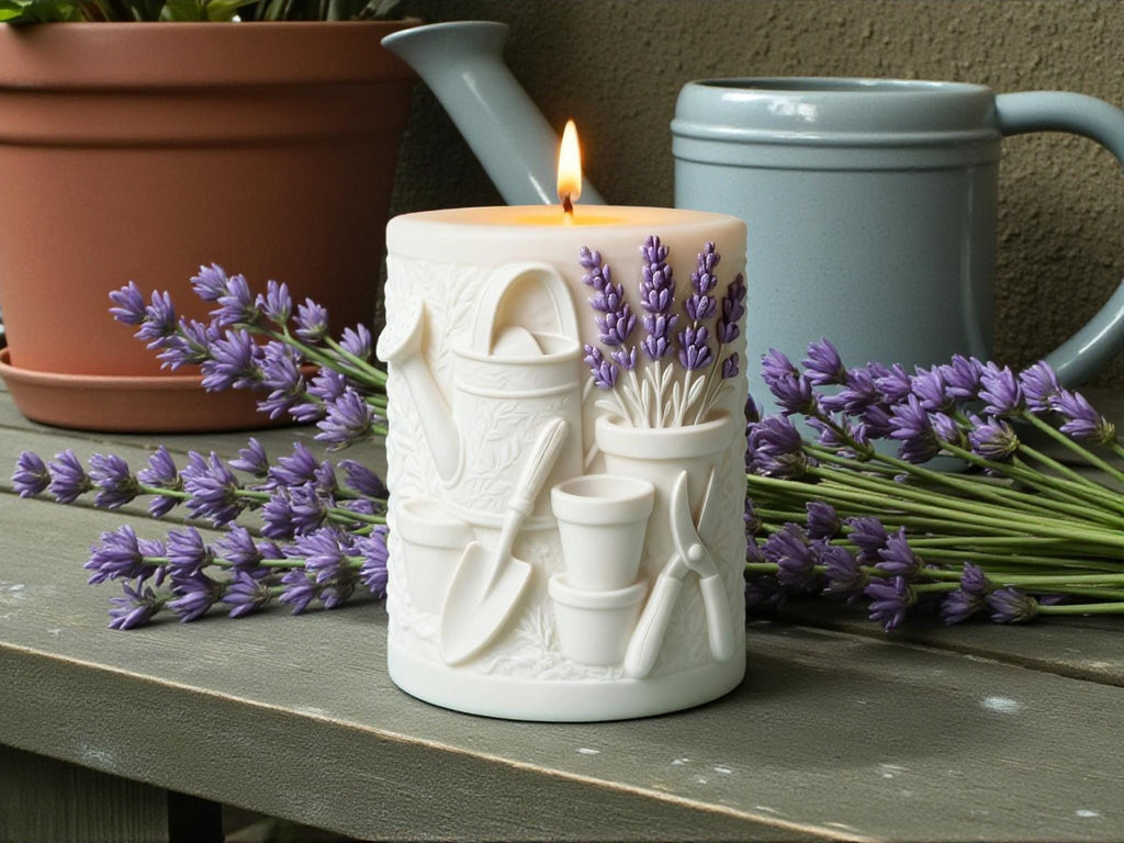 Kerzengießform Gärtnerkerze aus Silikon – Blumenkerze selber machen mit Sojawachs, Bienenwachs & Paraffin – Frühlings, Sommer, Osterdeko