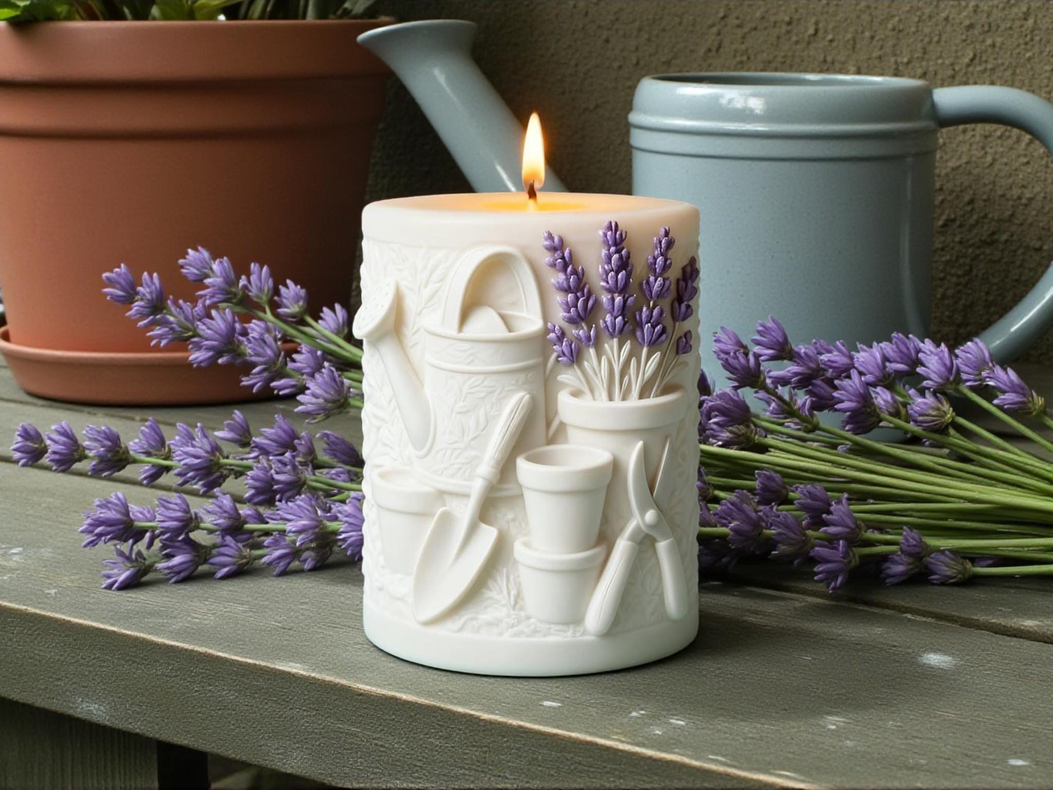 Kerzengießform Gärtnerkerze aus Silikon – Blumenkerze selber machen mit Sojawachs, Bienenwachs & Paraffin – Frühlings, Sommer, Osterdeko