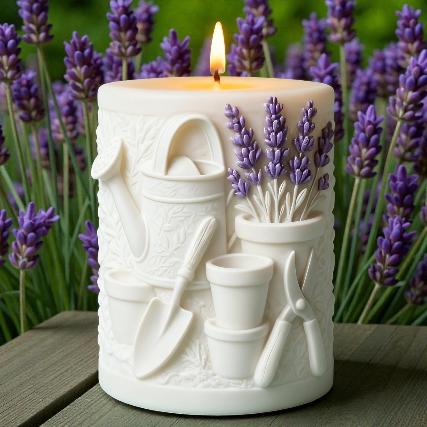 Kerzengießform Gärtnerkerze aus Silikon – Blumenkerze selber machen mit Sojawachs, Bienenwachs & Paraffin – Frühlings, Sommer, Osterdeko