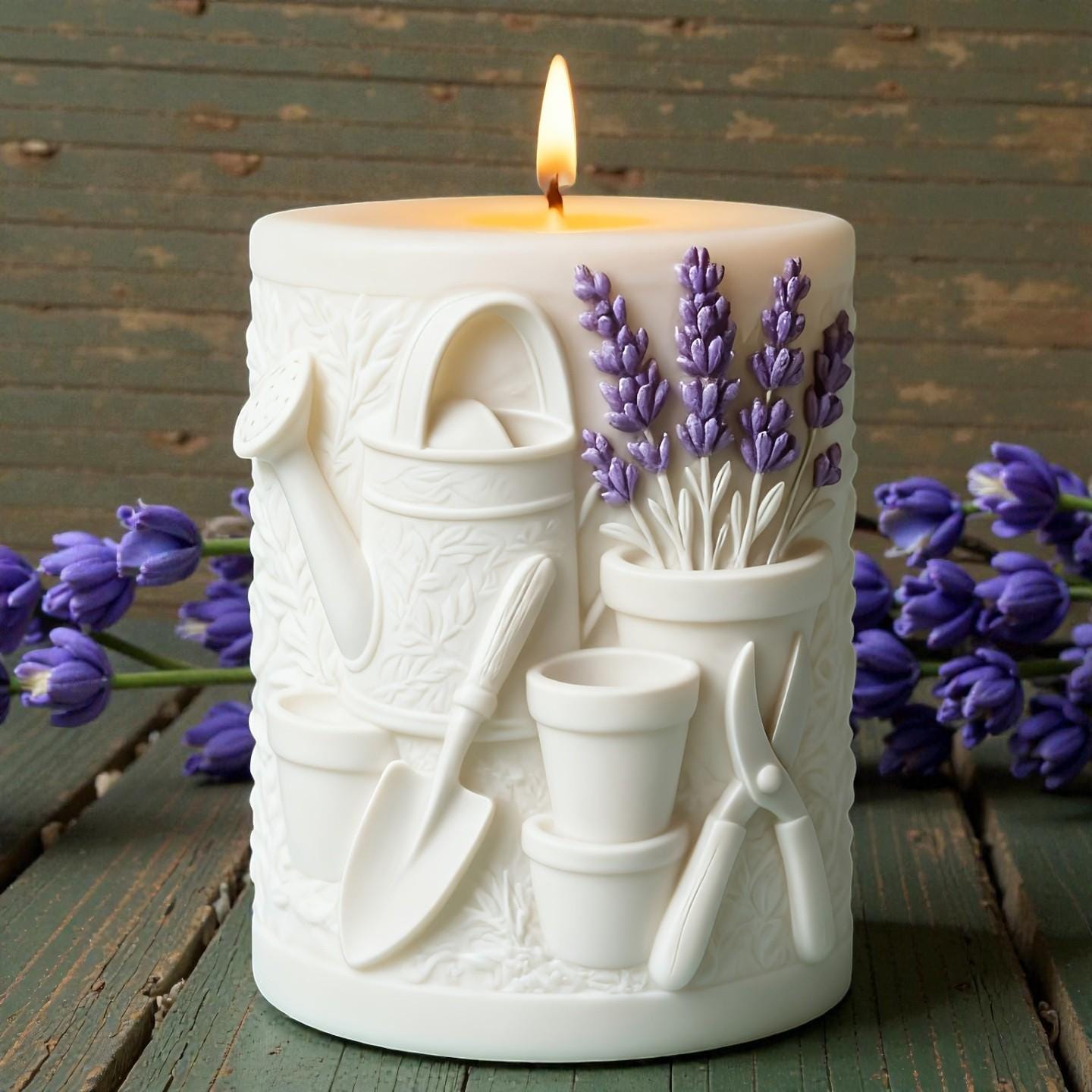 Kerzengießform Gärtnerkerze aus Silikon – Blumenkerze selber machen mit Sojawachs, Bienenwachs & Paraffin – Frühlings, Sommer, Osterdeko