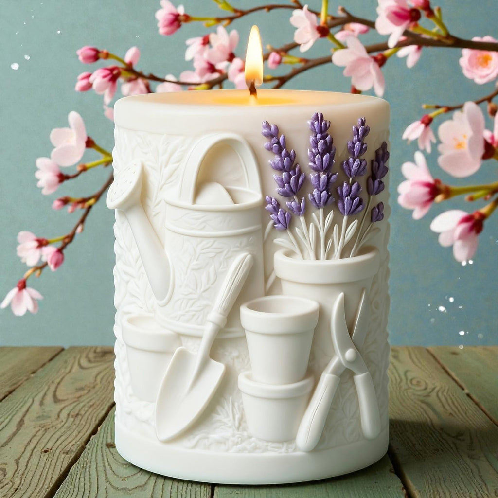 Kerzengießform Gärtnerkerze aus Silikon – Blumenkerze selber machen mit Sojawachs, Bienenwachs & Paraffin – Frühlings, Sommer, Osterdeko