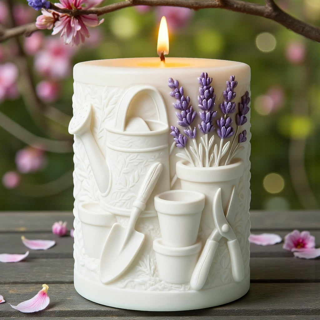 Kerzengießform Gärtnerkerze aus Silikon – Blumenkerze selber machen mit Sojawachs, Bienenwachs & Paraffin – Frühlings, Sommer, Osterdeko