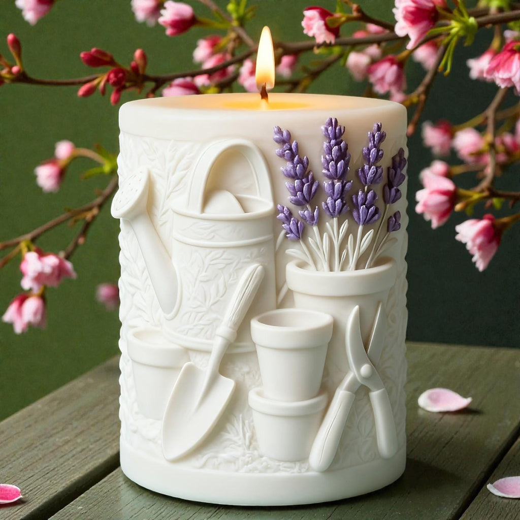 Kerzengießform Gärtnerkerze aus Silikon – Blumenkerze selber machen mit Sojawachs, Bienenwachs & Paraffin – Frühlings, Sommer, Osterdeko