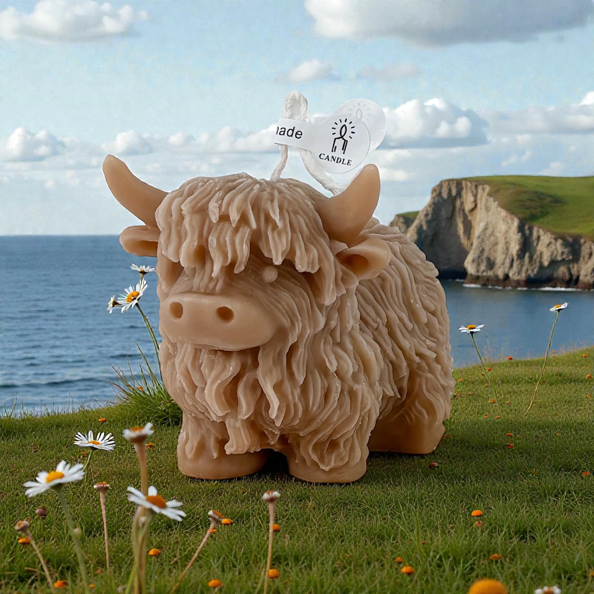 Silikon Kerzenform Highland Kuh 3D – Hochlandrind Kerzengießform für Sojawachs, Bienenwachs & Paraffin – DIY Kerzen selber machen