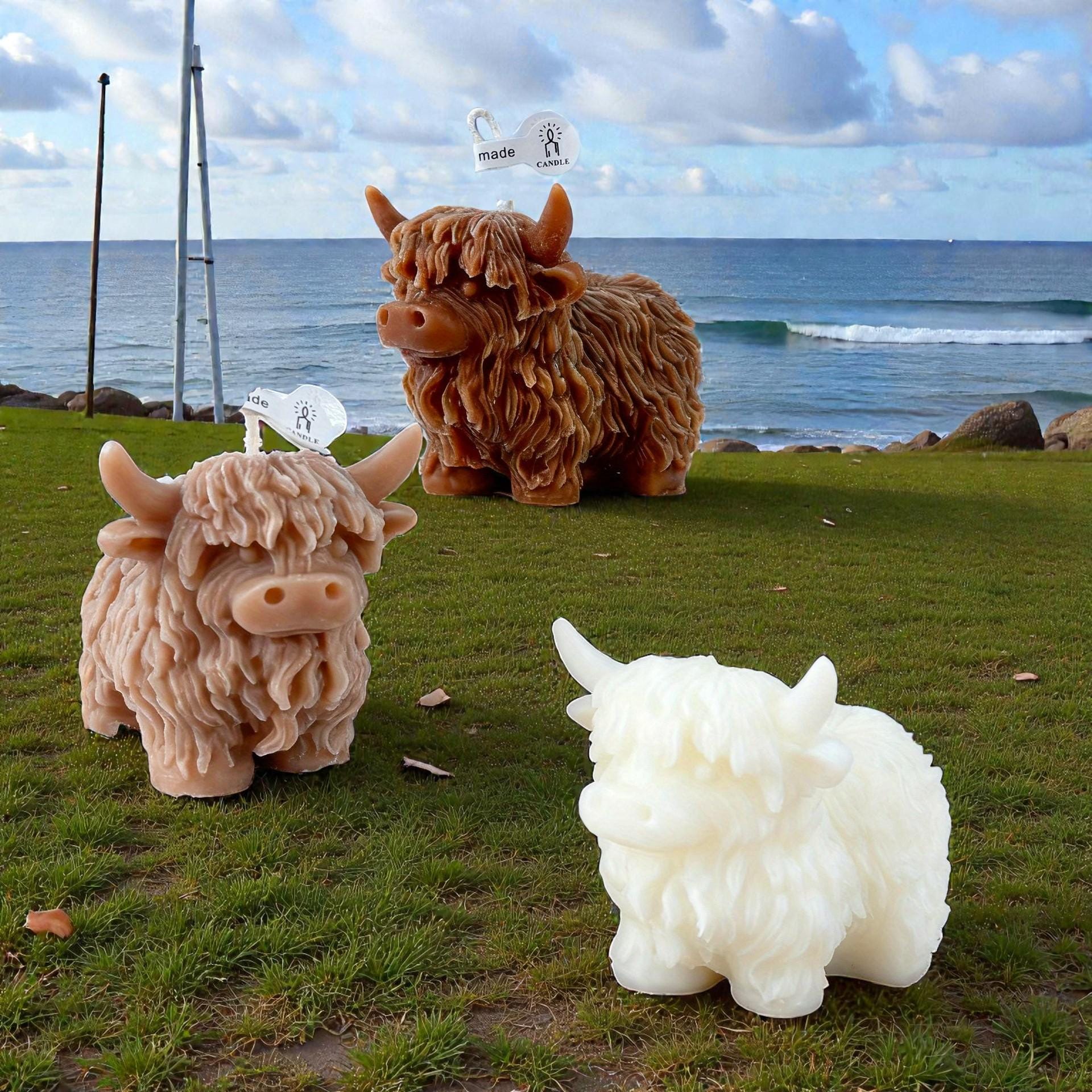 Silikon Kerzenform Highland Kuh 3D – Hochlandrind Kerzengießform für Sojawachs, Bienenwachs & Paraffin – DIY Kerzen selber machen