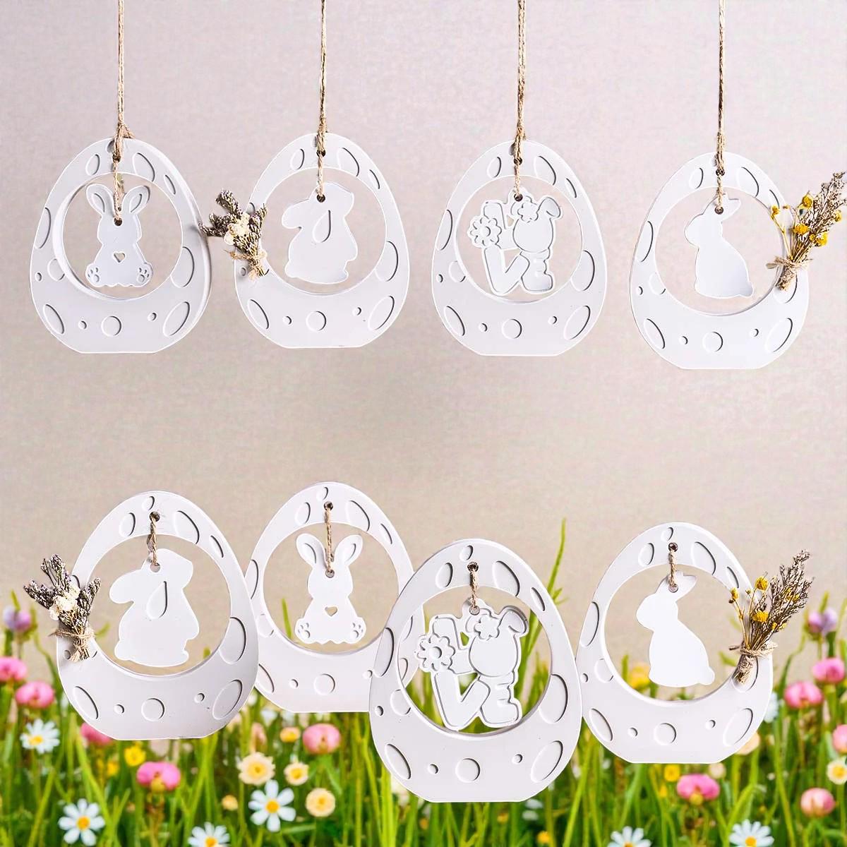 Silikongießform Osterhänger Ei mit Osterhase – Set 2 Formen – Raysin/Keraflott/Beton Gießform – Osterdeko Anhänger