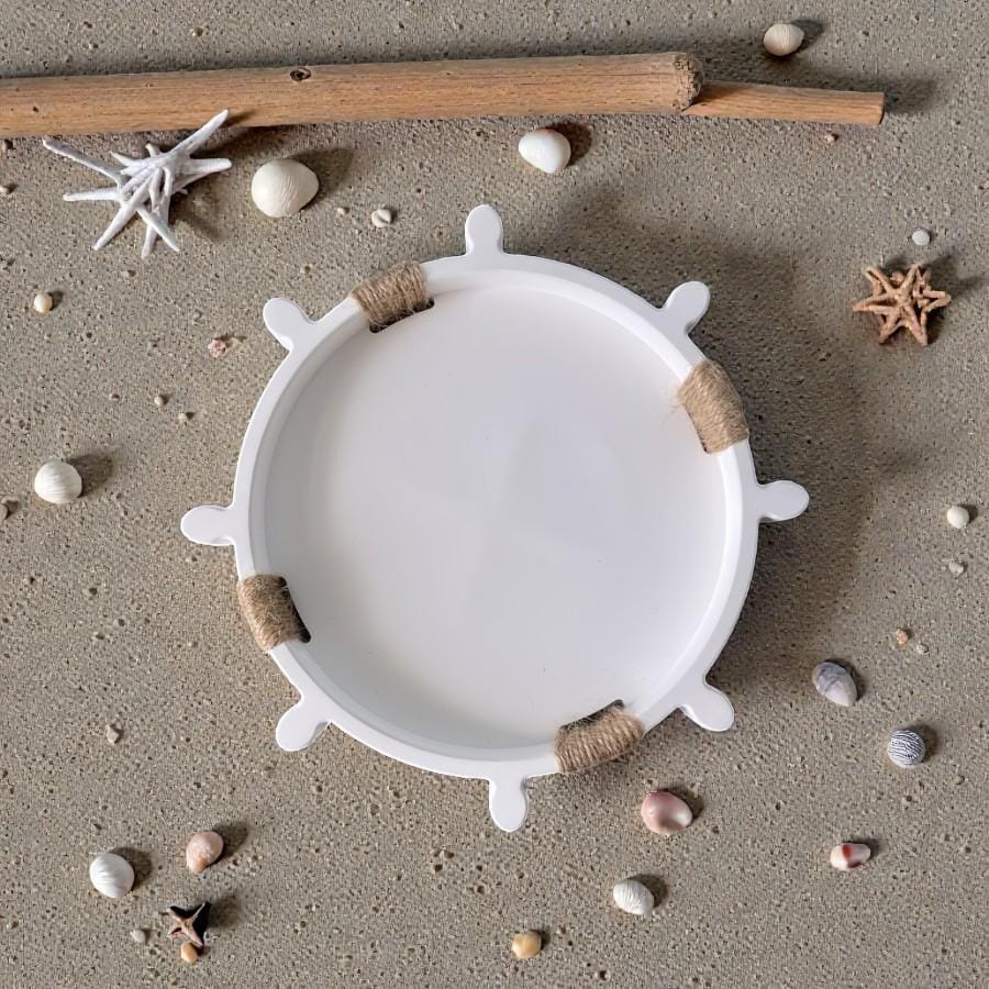 Silikonform Steuerrad Tablett maritim – Gießform für Raysin & Keraflott, Beton – Deko Teller/Schmuckschale Ø 21,5 cm