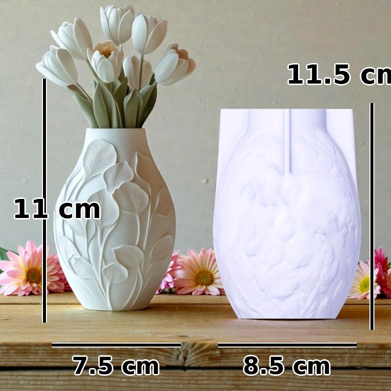 Silikonform Vase mit Blattrelief – Gießform für Raysin/Keraflott/Beton – DIY Deko – 2 Designs