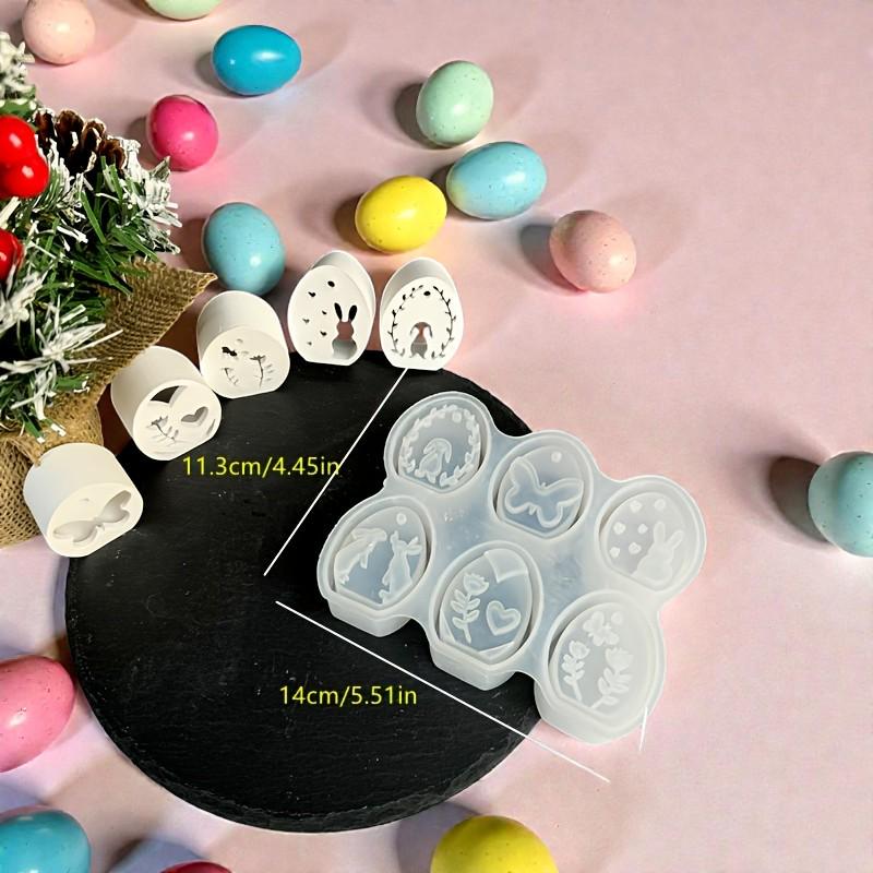 Silikonform Ostern 6er Set – LED-Licht Eier/Lichthalter Gießform für Raysin & Keraflott | Osterdeko DIY | Silikon Gießform