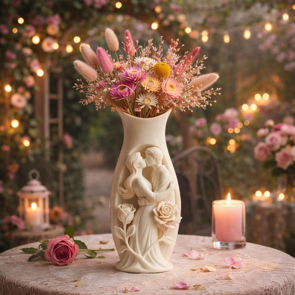Silikon-Gießform für Raysin/Keraflott „Zärtliche Umarmung“ – Paar Umarmung Vase, Love Skulptur, Deko zum Selbergießen