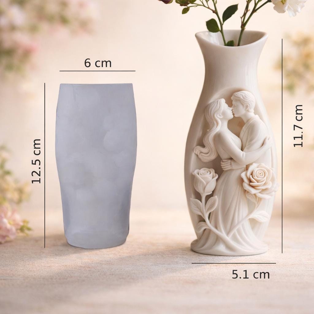 Silikon-Gießform für Raysin/Keraflott „Zärtliche Umarmung“ – Paar Umarmung Vase, Love Skulptur, Deko zum Selbergießen