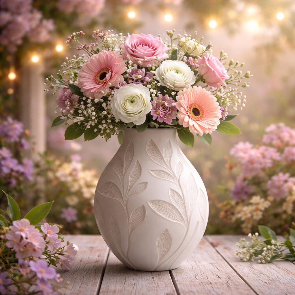 Silikonform Vase mit Blattrelief – Gießform für Raysin/Keraflott/Beton – DIY Deko – 2 Designs