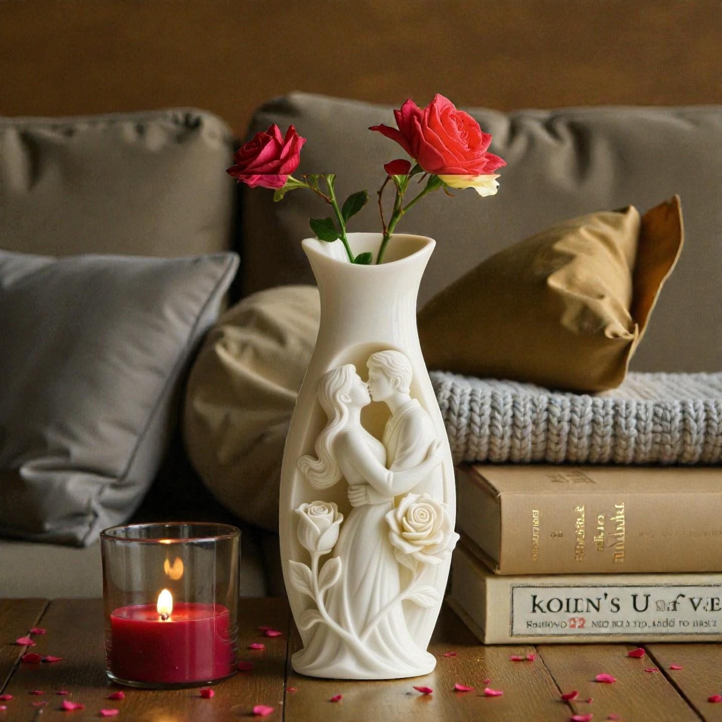 Silikonform Vase Liebespaar | Gießform für Raysin & Keraflott | Beton/Gips | DIY Deko Geschenk Hochzeit Valentinstag