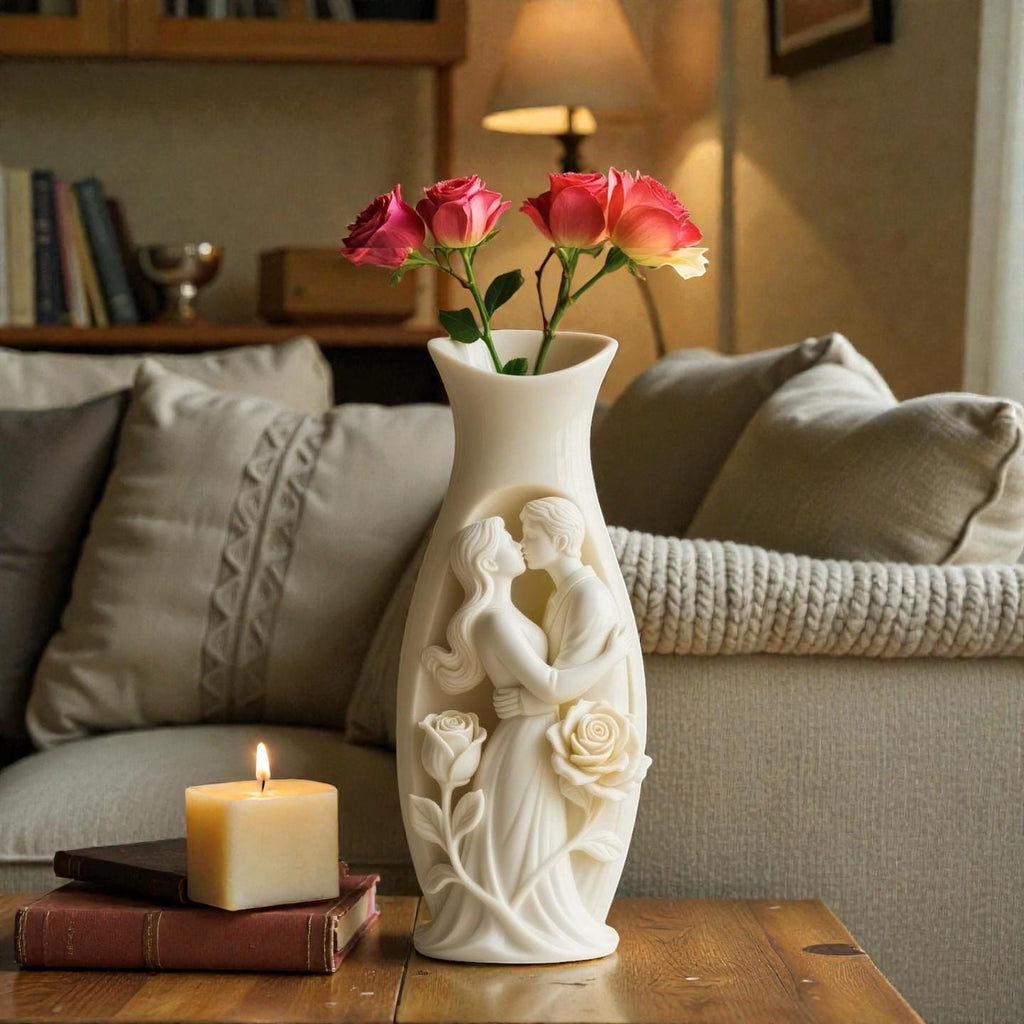 Silikonform Vase Liebespaar | Gießform für Raysin & Keraflott | Beton/Gips | DIY Deko Geschenk Hochzeit Valentinstag