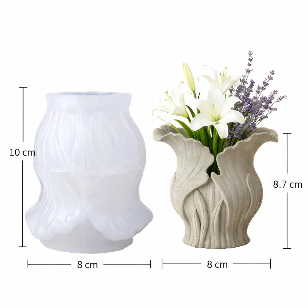 Kleine Blumenvase Modern | Vase für Trockenblumen | Minimalistische Vase | Boho Wohnzimmer Deko | Geschenk Idee | Dekovase