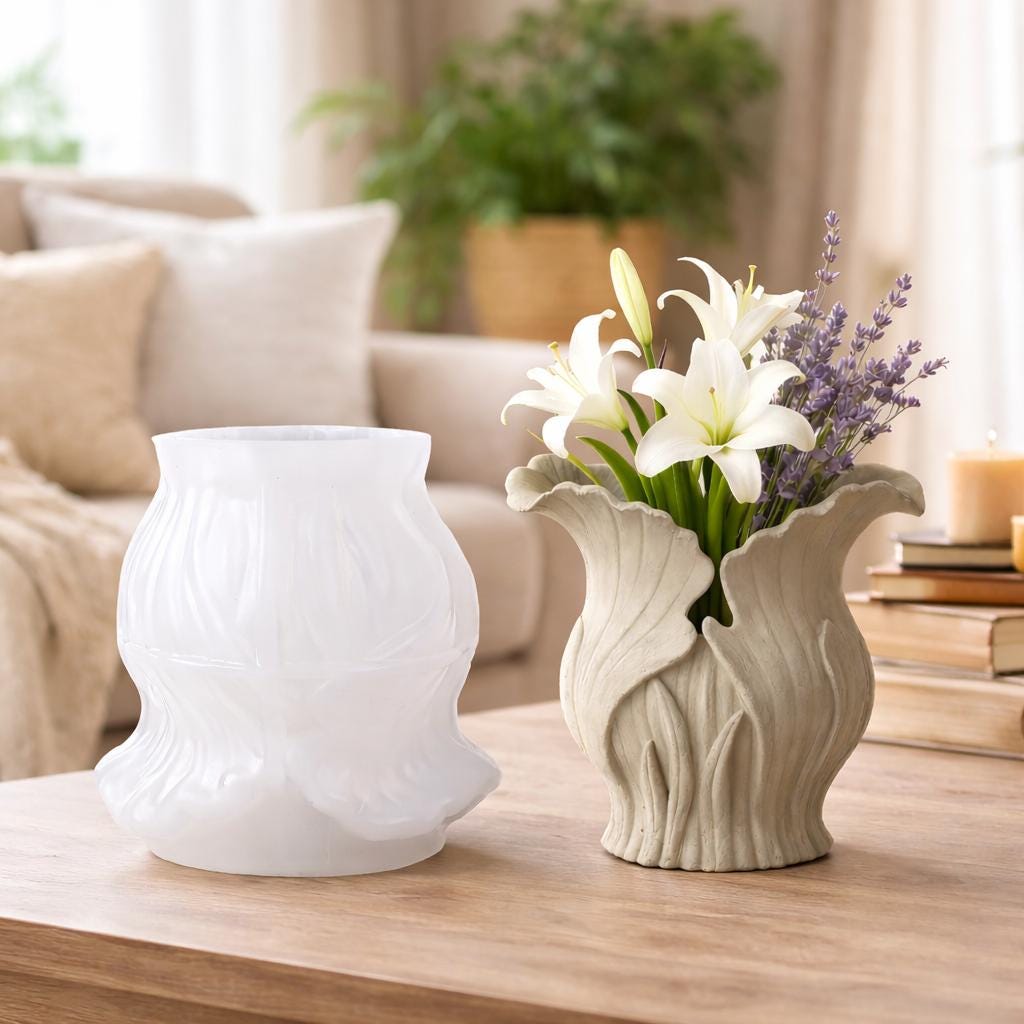 Kleine Blumenvase Modern | Vase für Trockenblumen | Minimalistische Vase | Boho Wohnzimmer Deko | Geschenk Idee | Dekovase