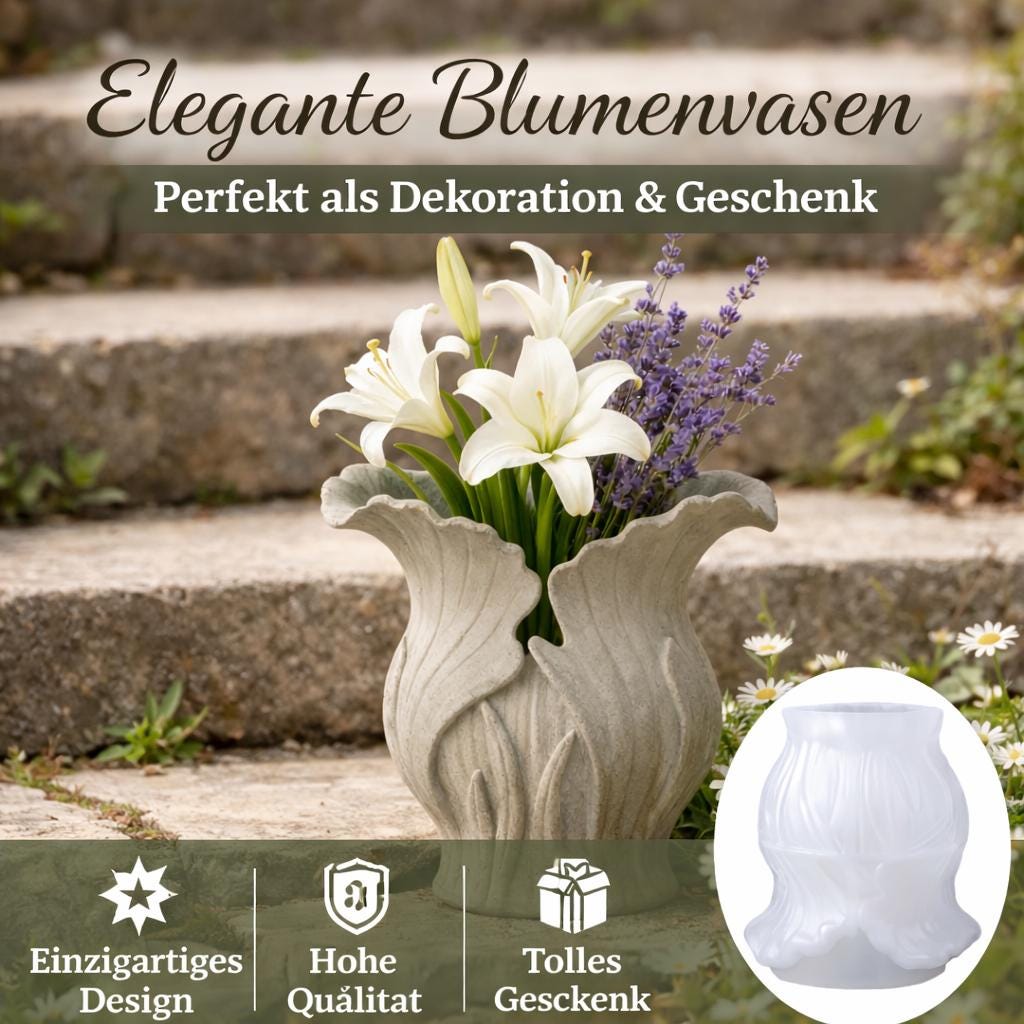 Kleine Blumenvase Modern | Vase für Trockenblumen | Minimalistische Vase | Boho Wohnzimmer Deko | Geschenk Idee | Dekovase