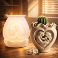 Muttertagsgeschenk für Mama Herz Blumentopf Mutter Kind Pflanztopf Romantische Dekoration Geschenk für Mutter Sukkulenten Topf Herz Vase