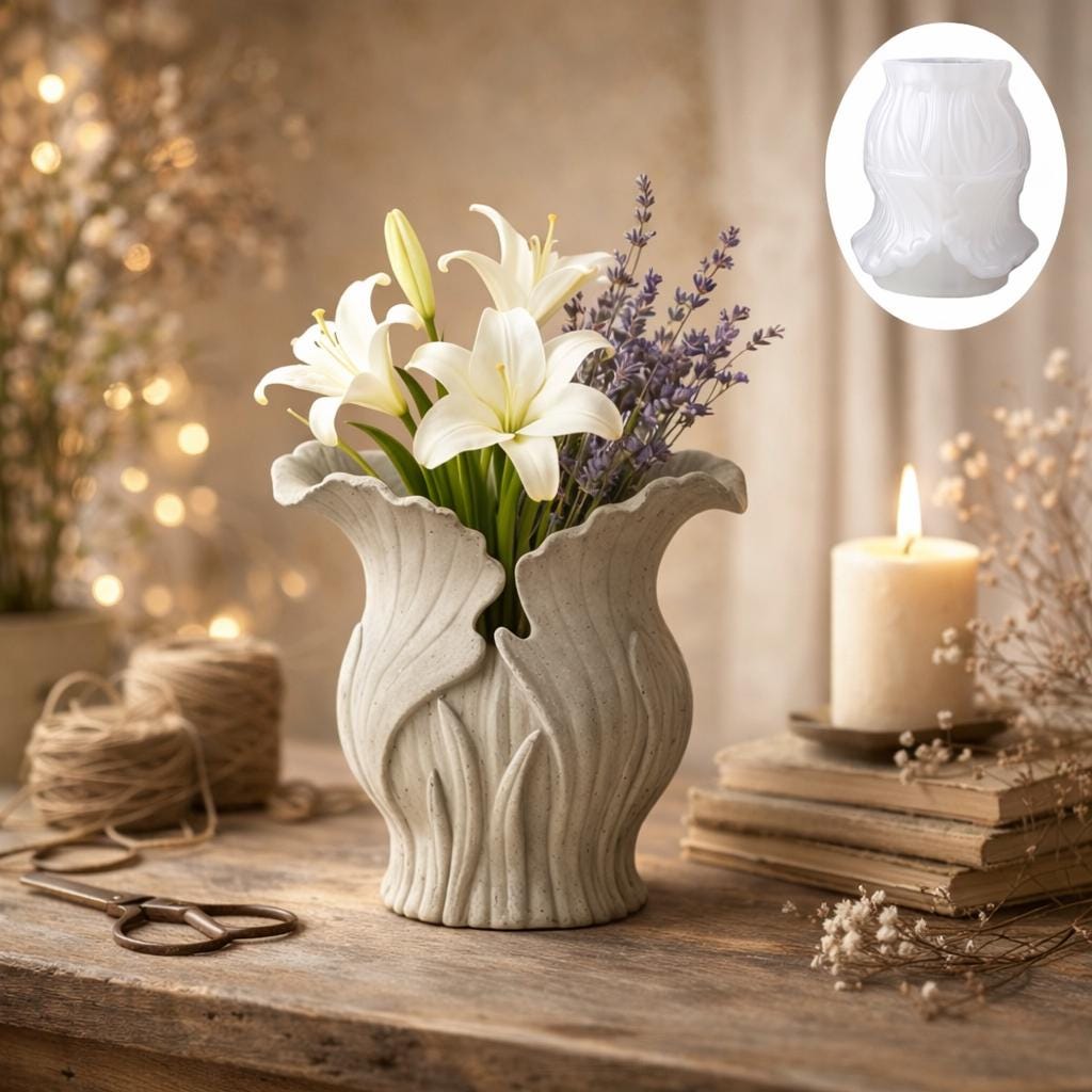 Kleine Blumenvase Modern | Vase für Trockenblumen | Minimalistische Vase | Boho Wohnzimmer Deko | Geschenk Idee | Dekovase