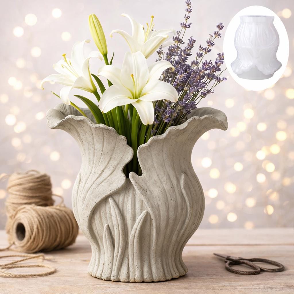Kleine Blumenvase Modern | Vase für Trockenblumen | Minimalistische Vase | Boho Wohnzimmer Deko | Geschenk Idee | Dekovase