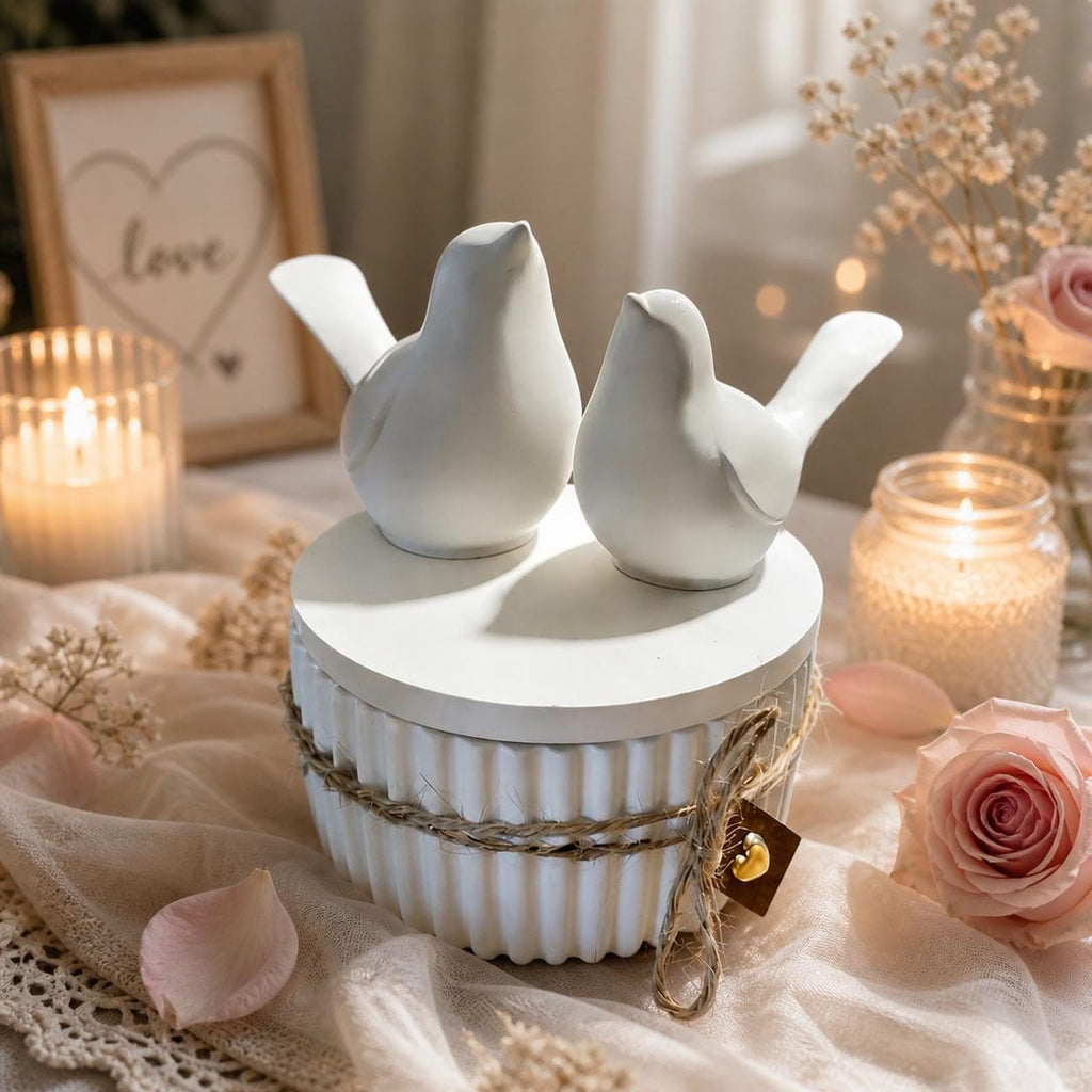 Silikonformen-Set, 4 Formen – Vogel & Dose – Resin-Gießform, Kerzenform, Gipsform, DIY Deko, Geschenkidee