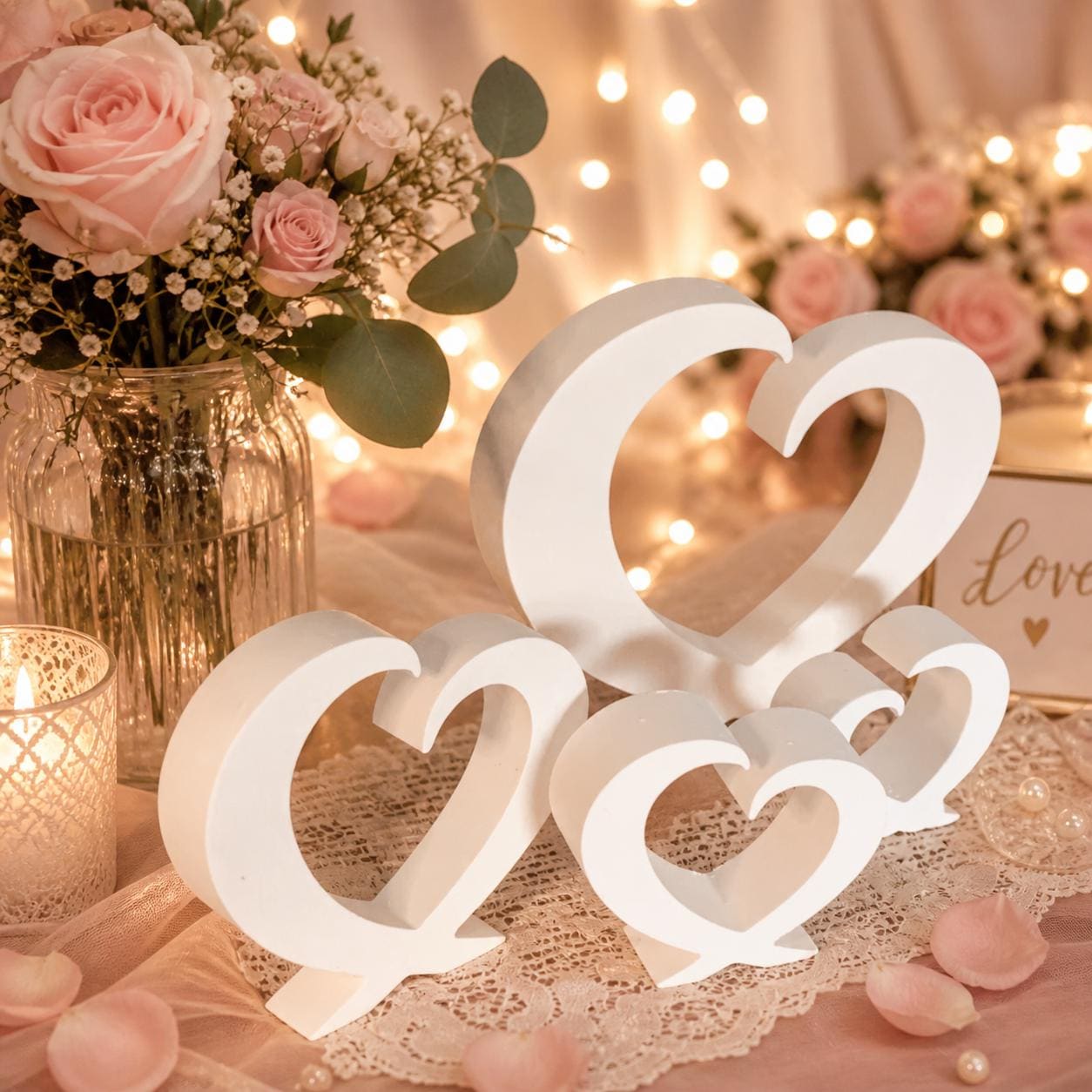Silikonform Herz Set – 4 Größen | Gießform für Kerzen, Resin & Deko | Hochzeit DIY, Valentinstag, romantische Dekoration