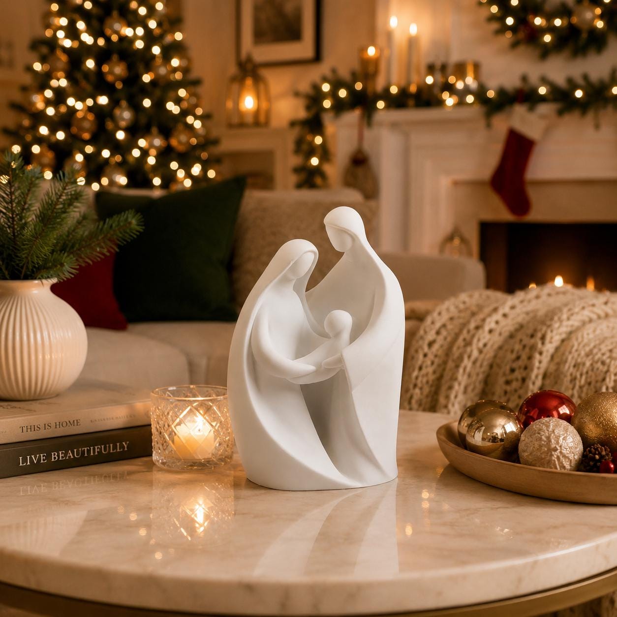 Silikonform Krippe modern | Gießform Heilige Familie | Raysin Form Weihnachten | Keraflott Gießform | DIY Deko Form | Betonform
