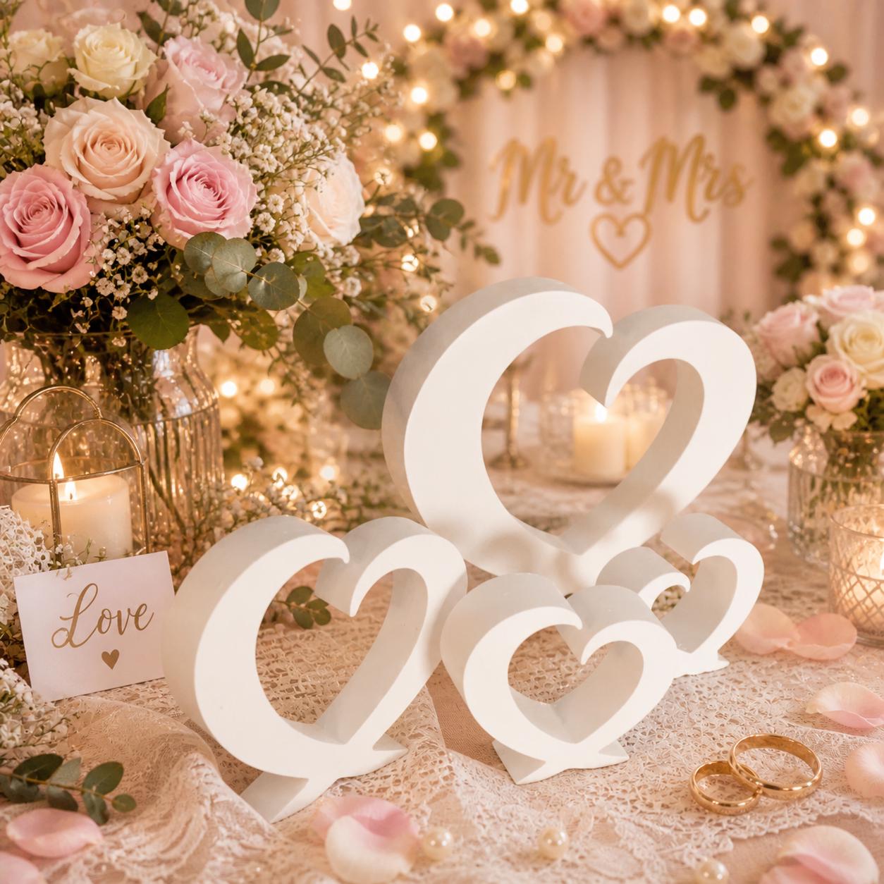 Silikonform Herz Set – 4 Größen | Gießform für Kerzen, Resin & Deko | Hochzeit DIY, Valentinstag, romantische Dekoration