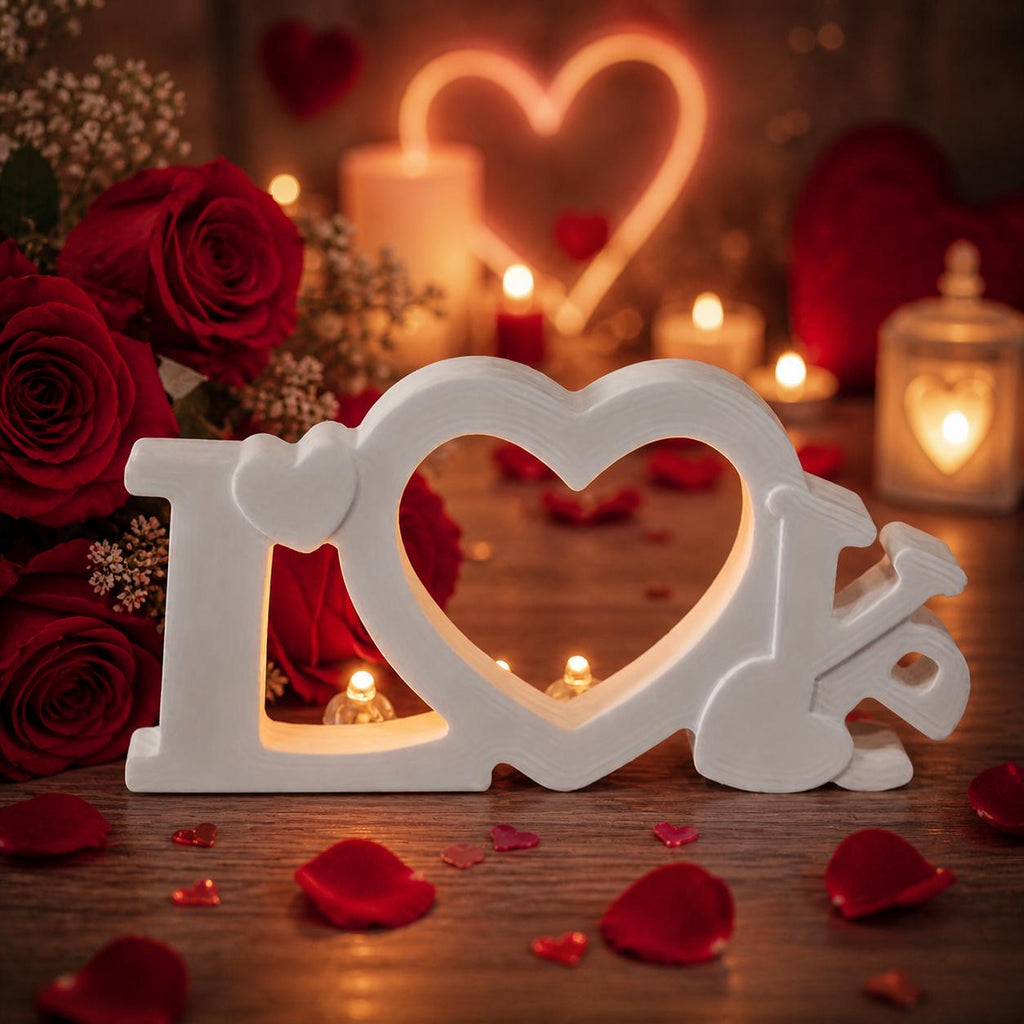 Silikonform LOVE mit Herz, Gießform Resin Kerzenform, Beton Gips Form, Valentinstag Deko DIY, Epoxidharz Form, Hochzeitsdeko Geschenk