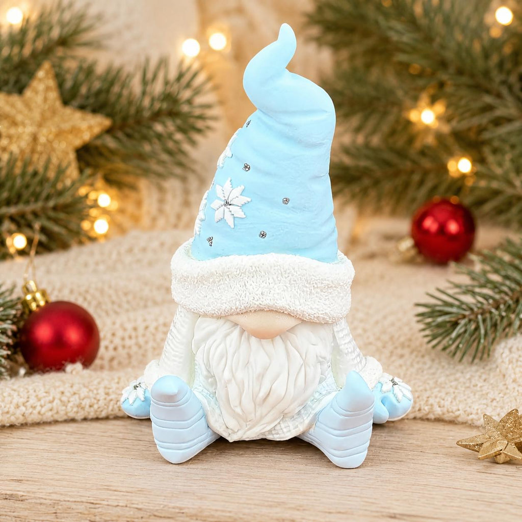 Silikonform Weihnachtswichtel sitzend – Wichtel-Gießform für Raysin, Keraflott, Gips und Beton – Weihnachtsdeko selber machen
