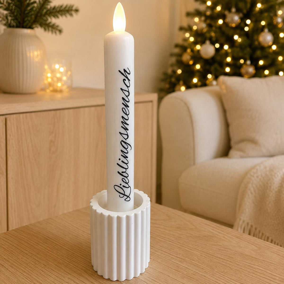 4er Silikonformen-Set Weihnachten  2 Tannenbäume, Kerzenhalter und Tablett  Gießformen für Raysin, Keraflott und Gips