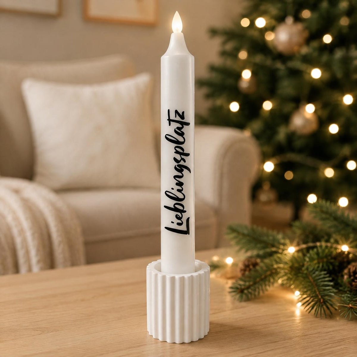 4er Silikonformen-Set Weihnachten  2 Tannenbäume, Kerzenhalter und Tablett  Gießformen für Raysin, Keraflott und Gips